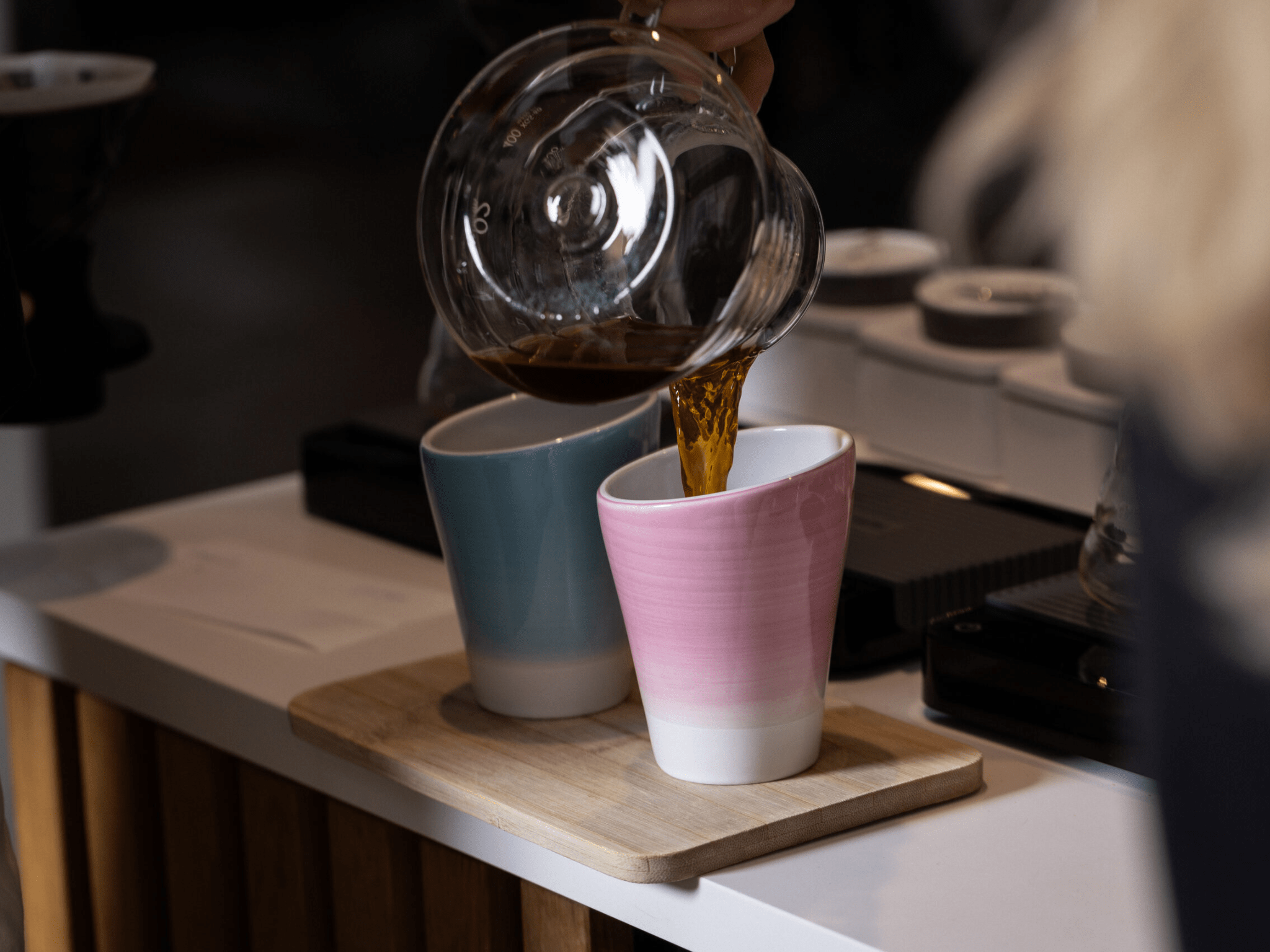 Club House Volcano Espresso Cup 90 ml – Oblique-Rim Aroma Cup, Hand-Painted Porcelain, Glossy Top / Matte Base, Dishwasher & Microwave Safe
