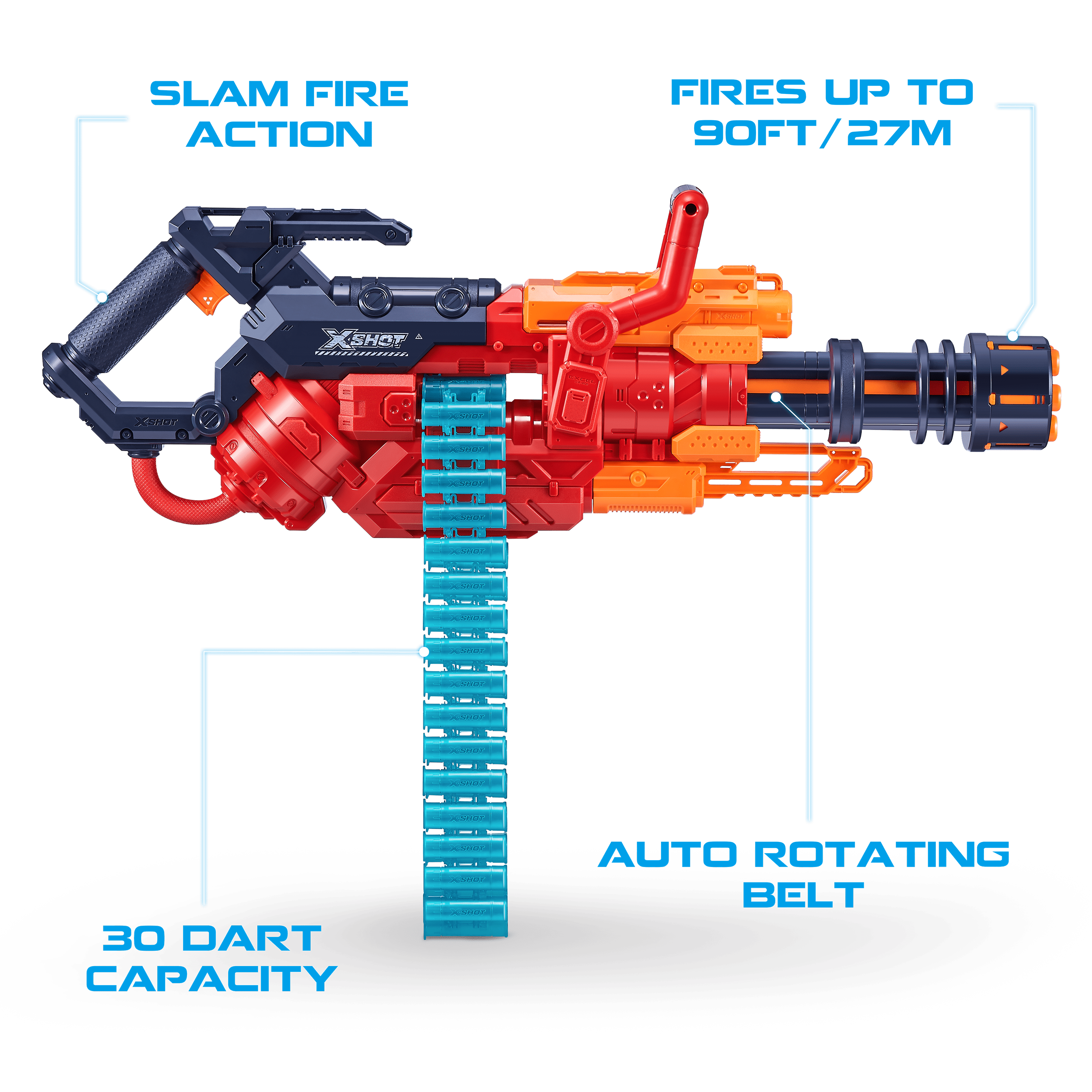 XSHOT Excel Crusher Blaster (48 Darts) by ZURU, For Ages 8+