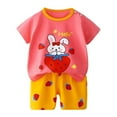 thumbnail image 1 of Ensembles de Tenues pour Garçons, Chemise Imprimée Drôle, Ensembles Courts, Col Rond, Tenues d'Été, Tenues de Printemps pour Garçons de 4-5 Ans, Vêtements pour Garçons, 1 of 4