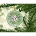 thumbnail image 2 of Bulldog Lilac Puppy Christmas Wreath Ceramic Ornament 2.8 in x 2.8 in, 2 of 3