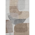 thumbnail image 2 of Addison Rugs Mayfield Premium Machine Washable Transitional Blocks Mocha Rectangle Rug, 3' X 5' Machine Washable Transitional Blocks Mocha Oversized Sherpa Throw Blanket, 2 of 6