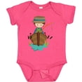 thumbnail image 3 of Inktastic Fishing Boy, Brown Hair, Fisherman, Fishing Rod Boys Baby Bodysuit, 3 of 5