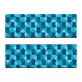 thumbnail image 2 of Circle Pattern Bench Cushion Set of 2, Round with Slight Details Dots, Standard Size Foam Pad and Decorative Cover, Sea Blue Seafoam, by Ambesonne, 2 of 4