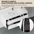 thumbnail image 4 of 48" Wall-Mounted, Durable Wood - Spacious U-Shaped Interior for Storage - Bathroom Furniture - Optimal Convenience, 4 of 6