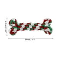 thumbnail image 2 of Hueso de masticación en forma de perro Unique Bargains, cuerda de algodón trenzada para limpiar dientes, rojo, blanco y verde, 2 of 7