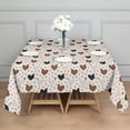thumbnail image 3 of White Chicken Heart Pattern Square Tablecloth,Waterproof Square Table Cover,Wipeable Spillproof Washable Table Cover for Home Kitchen Party Decor 60"x60"(152x152cm), 3 of 6