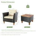 thumbnail image 2 of Patiojoy 3-Piece Outdoor Rattan Sofa Set Wicker Conversation Furniture Set with Cushions, 2 of 7