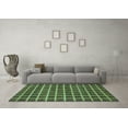 thumbnail image 3 of Ahgly Company Indoor Rectangle Checkered Turquoise Blue Modern Area Rugs, 8' x 10', 3 of 4