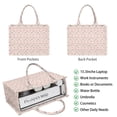 thumbnail image 2 of Large Capacity Tote Bag,Light Pink Cartoon Unicorn Pattern Handbag Fashion Luxury Tote Bag,15.7"x13"x 5.1" Inches,Laptop Compatible, 2 of 6