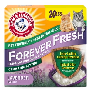 ARM & HAMMER Forever Fresh Clumping Cat Litter, Lavender, 20 Lb