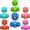 Green + Blue + Purple + Red + Pink + Cyan, variant on Magic Ball, Led Lights Flying Saucer Bouncy Ball Two Modes to Switch Freely, Magic Bouncing Balls for Parent-Child Indoor Outdoor Toss Catch Games, Pet Meta Balls