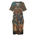 thumbnail image 3 of Árbol de la Vida de Seraphine Louis - Vestido de noche holgado con bolsillo para mujer Colección de artistas favoritos Verano, 3 of 6