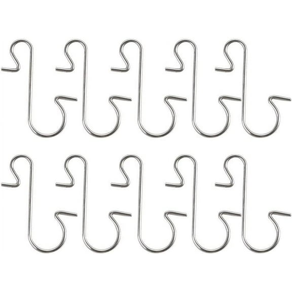 120pcs Stainless Steel S-Shaped Light Hangers Hooks, Decoration S-Shaped Xmas Christmas Tree Hangers(Silver)