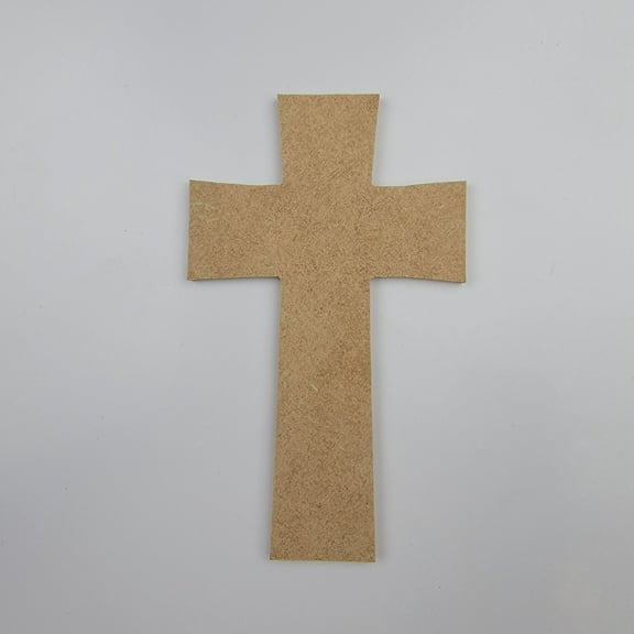 3" Wide Cross #10, Unfinished Wood Art Shape by Wooden Craft Cutouts