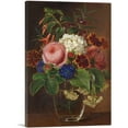 thumbnail image 1 of ARTCANVAS Still Life With Flowers Canvas Art Print by Johan Laurentz Jensen - Size: 12" x 8" (0.75" Deep), 1 of 9