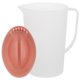 thumbnail image 3 of Hervidor de plástico para bebidas de 1,6 l, resistente al calor, para agua fría y zumo, con tapa (rosa), 3 of 6