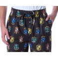 thumbnail image 4 of Harry Potter Adult Men's Hogwarts Castle 4 Houses Gryffindor Slytherin Hufflepuff Ravenclaw Lounge Sleep Pajama Pants, 4 of 8