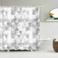 thumbnail image 3 of Simple Geometric Pattern Fabric Shower Curtain Bathroom Curtains Stripes Mosaic Bath Screen Waterproof Polyester, 3 of 6