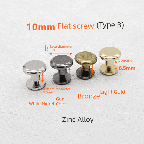 Tornillo de cinturón de aleación de zinc con forma de I, color plateado, pistola, verde, antiguo, plano, tornillo, hebilla de cinturón, accesorios, remache para niño y madre