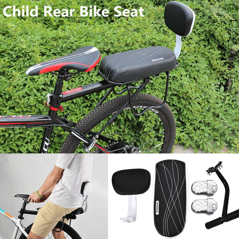 Rear Mount Bicycle Bicycle Safety Child Seat for Children 2-8 Years Baby Carrier Bicycle Seat Back Seat Armrest Pedal Padded Belt Adult Bike
