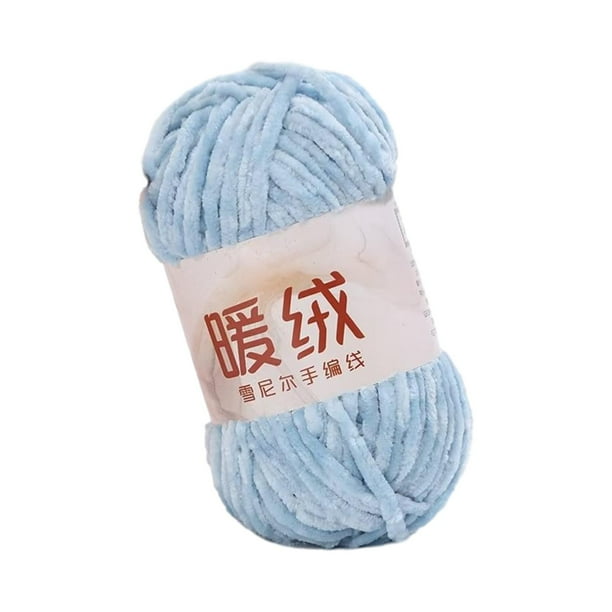 Hilo de chenilla Sunnimix terciopelo suave 100G 80M Azul claro