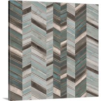 Great BIG Canvas | "Stacked Chevron II" Canvas Wall Art - 20x20