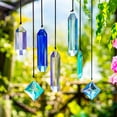 thumbnail image 2 of Adornos colgantes con prismas de cristal HDCRYSTALGIFTS, 7 unidades, azul, 4,7 cm, 2 of 5