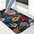 thumbnail image 4 of PHYHOO Area Rugs Mat for Living Room Colorful Floral Bright Dark Blue Non-Slip Indoor Carpet Floor Soft Area Rug Kid Bedroom Dining Home Decor 19.68*47.24 in, 4 of 6