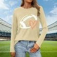 thumbnail image 2 of Pxiakgy Game Day T Shirts for Women Football Rugby Graphic Print Pullover Shirts Casual Crewneck Long Sleeve Sweatshirts Fashion Tops women fall clothes,womens fall fashion 2025, 2 of 4