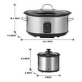 thumbnail image 3 of Kenmore Programable Olla de Cocción Lenta y Cazo de 7 Cuartos (6,6 L), Negro Plateado, 3 of 5