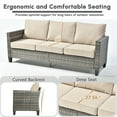 thumbnail image 6 of Ovios 8 Pieces Patio Furniture Set Outdoor Conversation All-Weather Rattan Sectional Sofa with Swivel Chairs & Solar Light Table, 6 of 11