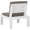 thumbnail image 4 of vidaXL Garden Lounge Chair with Cushion Plastic White, 4 of 5