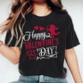 thumbnail image 4 of Kayannuo T-Shirts Imprimés Cœur d'Amour pour Femmes Liquidation T-Shirts de la Saint-Valentin pour Femmes T-Shirts Ronds Imprimés Saint-Valentin Manches Courtes Décontracté Ample Manches Courtes Col Rond, 4 of 5
