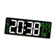 thumbnail image 4 of Reloj de pared digital con pantalla semanal, resistente, decorativo, calendario, despertador LED Verde, 4 of 9
