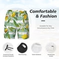 thumbnail image 3 of Balery Lemon Bañador para hombre, shorts de playa de secado rápido con entrepierna y forro de compresión-Large, 3 of 6