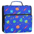 thumbnail image 5 of FORMRS Zipper Binder with Shoulder Strap 2-inch Ring 500 Sheet Capacity File Bag, Colorful Cartoon Planets, 5 of 5
