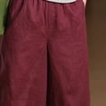 thumbnail image 3 of Womens Wide Leg Capri Pants Elastic Waist Ruched Loose Fit Capri Pants Casual Cropped High Waisted Trousers with Pockets, 3 of 5