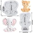 thumbnail image 2 of Moldes de silicona para fondant Lingzhi Elephant Lion para decoración de tartas, 2 of 9