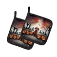 thumbnail image 2 of Dachshund Spooky Halloween Pair of Pot Holders, 2 of 2