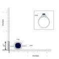 thumbnail image 5 of ANGARA Natural Cushion Blue Sapphire Ring with Diamond Halo in 14K White Gold for Women (Size-5mm) | September Birthstone, Birthday, Anniversary, Jewelry Gift for Women | Natural Blue Sapphire Ring, 5 of 10