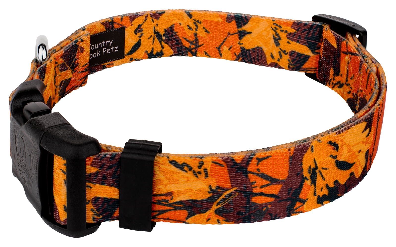 Country Brook Petz® Orange Sunset Camo Everyday Collar and Leash, Small