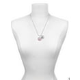 thumbnail image 3 of Delight Jewelry Silvertone Domed Multi Color LMT Silvertone Script Initial Disc - V - Charm Necklace, 20"+3", 3 of 4
