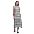 thumbnail image 1 of Bimba Robe Décontractée Teinture sur Nœuds Longue Dos Nu à Col Halter pour Femmes, Imprimée, Grande Taille, 1 of 6