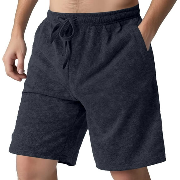 Bcfgryg Men's Summer Fashion Loose Casual Sports Beach Five Shorts Men's Shorts For Swimming Black L