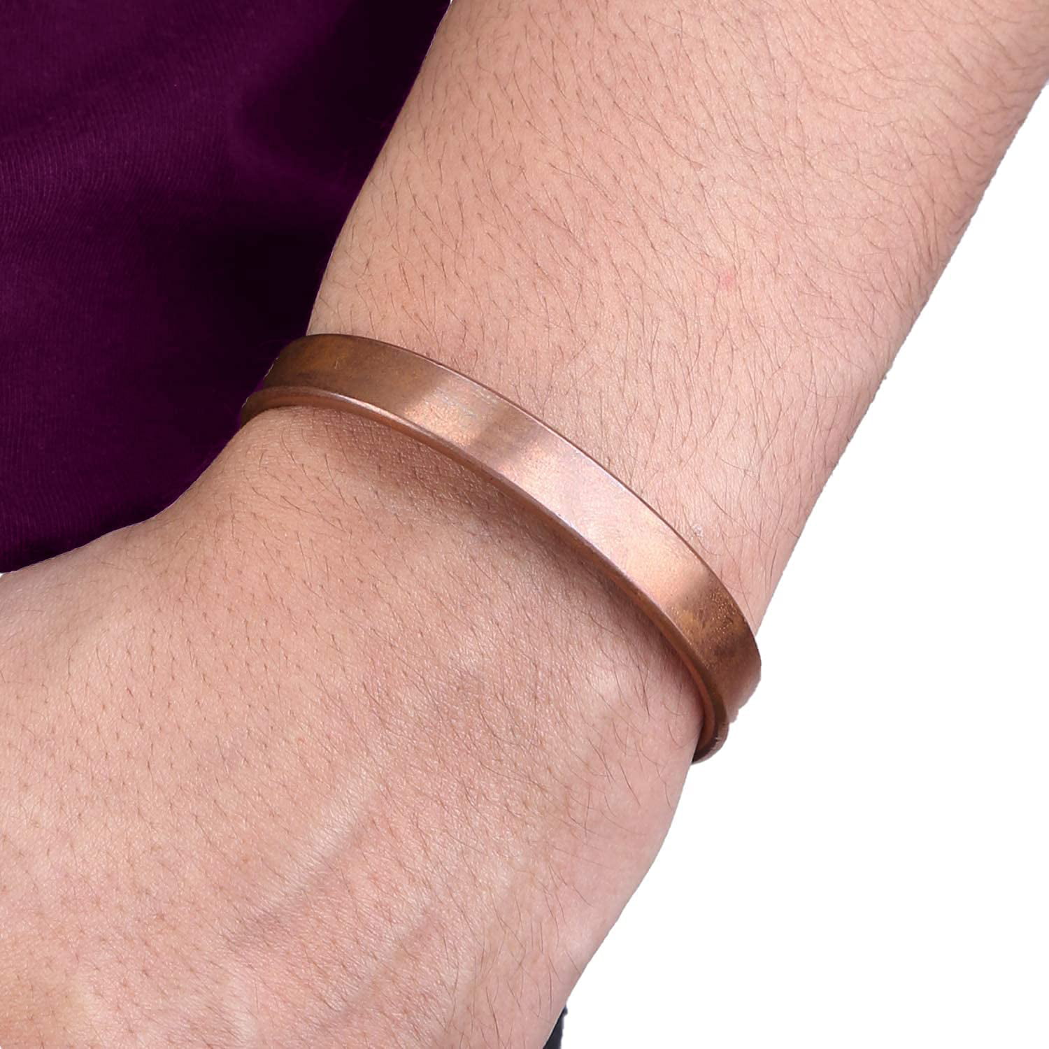 WC 100% Copper Bracelet for Women and Men kada Copper Cuff Bracelet