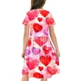 thumbnail image 5 of Babcutegg Girls' Dresses, Floral Print Short Sleeve Casual Outfit Girls' Summer wear Dress Multicolor 9-10T, 5 of 5