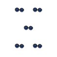 thumbnail image 2 of yingyy 1 Paire de Boucles d'Oreilles Rondes Bijoux Incrustés de Strass Légers pour Fête d'Anniversaire Bleu Foncé 5Set, 2 of 6