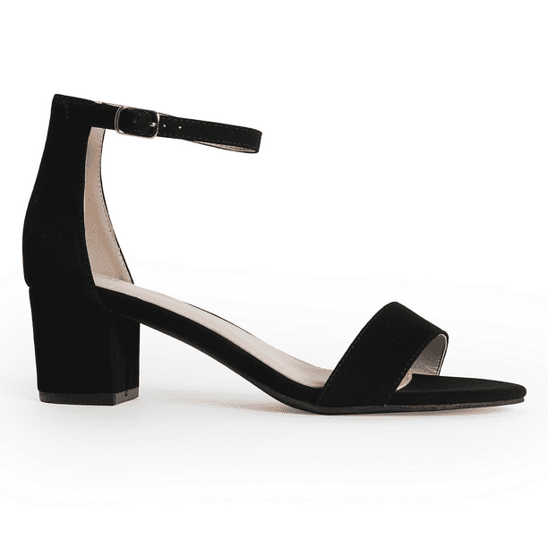 J.Adams Daisy, Women's High Heel Chunky Party Dress Shoes Ankle Strap ...