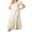 Ivory, variant on SUNSIOM Women's Flower Print Long Dress Short Puff Sleeves Square Neck Shirred Flowy Dresses