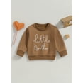 thumbnail image 2 of Bagilaanoe Toddler Baby Girl Boy Casual Sweatshirt Long Sleeve Letter Print Pullover 6M 12M 18M 24M 3T Kids Fall Loose Tee Tops, 2 of 8